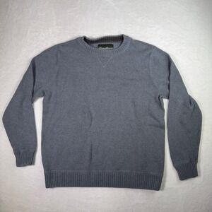 Eddie Bauer Seattle USA Mens XL/XG Gray Cotton‎ Knit Crew Neck Pullover Sweater